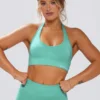 Define Luxe sports-BH med halterneck i mint