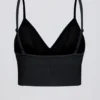 Define Luxe sports-BH med V-hals i svart