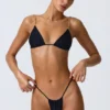 Delray Ruched Thong bikinitruser i svart