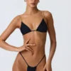 Delray Ruched Thong bikinitruser i svart