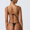 Delray Ruched Thong bikinitruser i svart