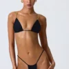 Delray Ruched Thong bikinitruser i svart