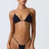 Delray Ruched Thong bikinitruser i svart