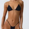 Delray Ruched Thong bikinitruser i svart