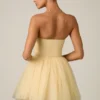 Dottie Tulle Corset Minikjole i gult