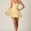 Dottie Tulle Corset Minikjole i gult