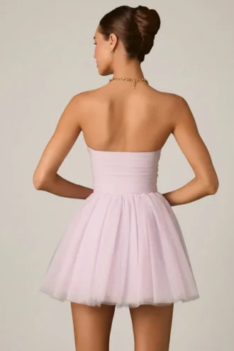 Dottie Tulle Corset Minikjole i Lilac