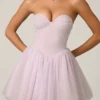 Dottie Tulle Corset Minikjole i Lilac