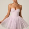 Dottie Tulle Corset Minikjole i Lilac