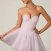 Dottie Tulle Corset Minikjole i Lilac