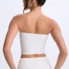 Edie Modal Twist-Front Bandeau-top i hvitt