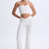 Edie Modal Twist-Front Bandeau-top i hvitt