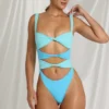 Elirae Cut-Out-badedrakt med tanga i blått