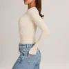 Elodie Modal Plunge langermet Bodyer i elfenben
