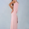Elva Modal Sweetheart-Neck Cowl-Waist Maxi Kjoler i Blush Pink
