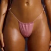 Embellished Badetøy-bikinintruser i rosa