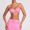 Estelle vinyl-bralette med bøyle i rosa