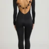 Eulalie Slinky Jersey Jumpsuit med sløyfe i svart