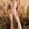 Figure You Out Petite leggings med splitt i blushtone