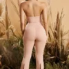 Figure You Out Petite leggings med splitt i blushtone
