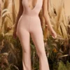 Figure You Out Petite leggings med splitt i blushtone
