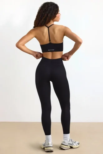FlexiRib leggings med høy midje i svart