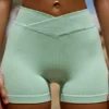 FlexiRib-minishorts med høy midje i grønt