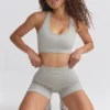 FlexiRib Racerback Sports Bra i grå