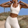 FlexiRib-sykkelshorts med høy midje i elfenben