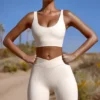 FlexiRib-sykkelshorts med høy midje i elfenben