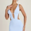 Gaia Cut-Out A-Line minikjole i periwinkleblå
