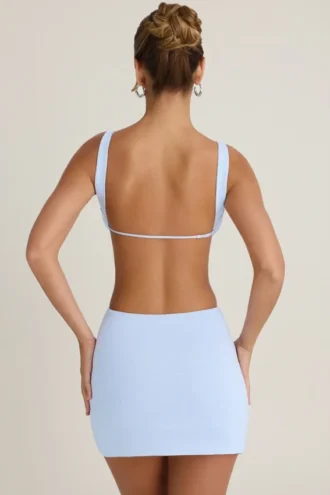 Gaia Cut-Out A-Line minikjole i periwinkleblå