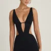 Gaia Cut-Out A-Line minikjole i svart