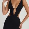 Gaia Cut-Out A-Line minikjole i svart