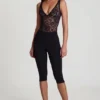 Giuliana Ponte Jersey Cropped Capri-bukser i svart