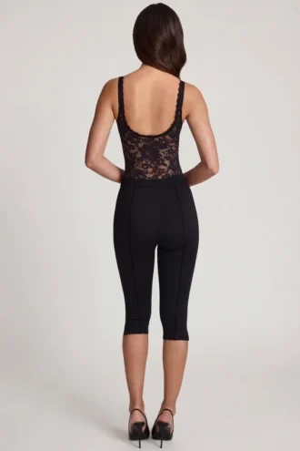Giuliana Ponte Jersey Cropped Capri-bukser i svart