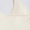 Halterneck-tanktop med åpen rygg i elfenbensmarmorert