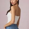 Hania Modal Broderie Anglaise Camisole-top i hvitt