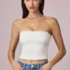 Hania Modal Broderie Anglaise Camisole-top i hvitt