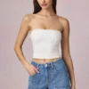 Hania Modal Broderie Anglaise Camisole-top i hvitt