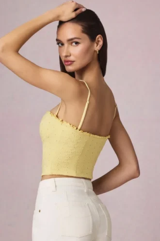 Hania Modal Broderie Anglaise Camisole-top i sitrongul