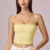 Hania Modal Broderie Anglaise Camisole-top i sitrongul