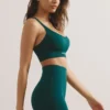 High Waist Define Luxe Mini Shorts i jadegrønn