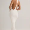 Imelda Modal Racerback Maxi-kjole i hvitt