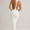 Imelda Modal Racerback Maxi-kjole i hvitt