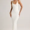 Imelda Modal Racerback Maxi-kjole i hvitt