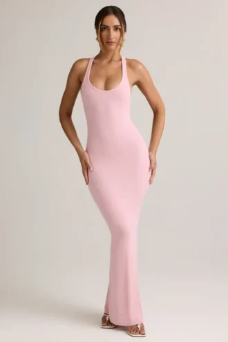 Imelda Modal Racerback Maxikjole i Baby Pink