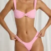 Valencia Ruched Bikini Topper i Candyfloss Pink