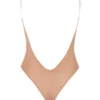 Intimates Body i mykt mesh med usynlige stropper og tanga i varm fersken