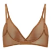 Intimates myk mesh-triangel-BH i ett lag i fargen Almond